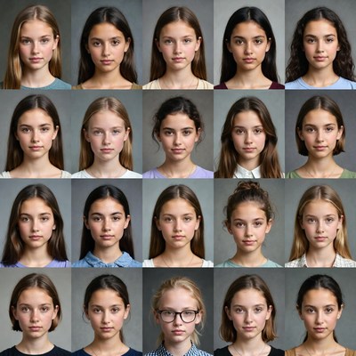 Grid of Young Women Headshots