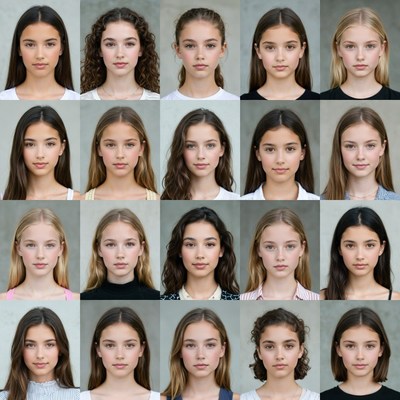 Grid of Young Women Headshots