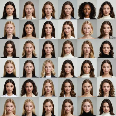 Diverse Women Headshots Grid