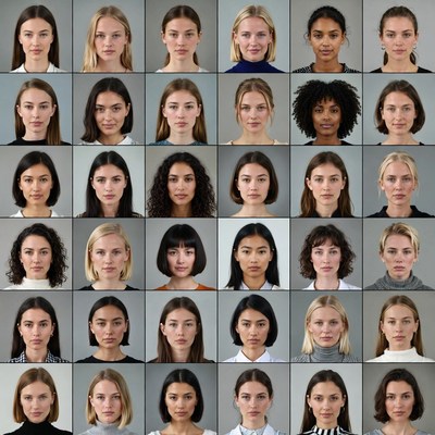 Diverse Women Headshots Grid