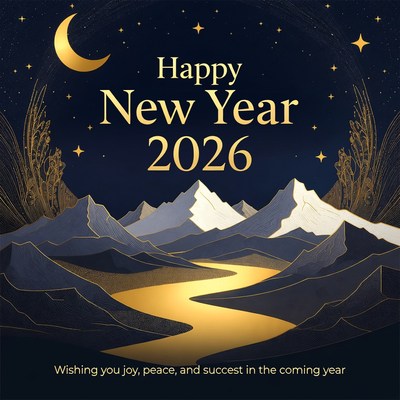 Happy New Year 2026 Illustration