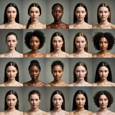 Diverse Women Headshots Grid