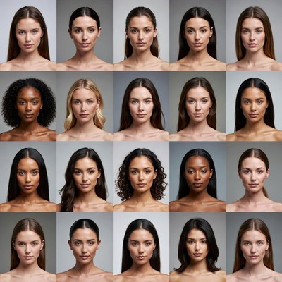 Diverse Women Headshots Grid