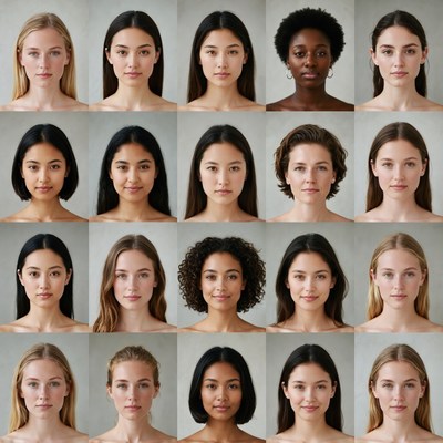 Diverse Women Headshots Grid