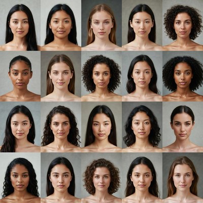 Diverse Women Headshots Grid