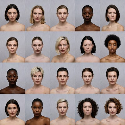 Diverse Women Headshots Grid