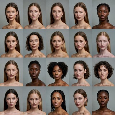 Diverse Women Headshots Grid