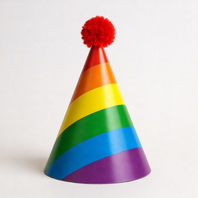 Rainbow Party Hat
