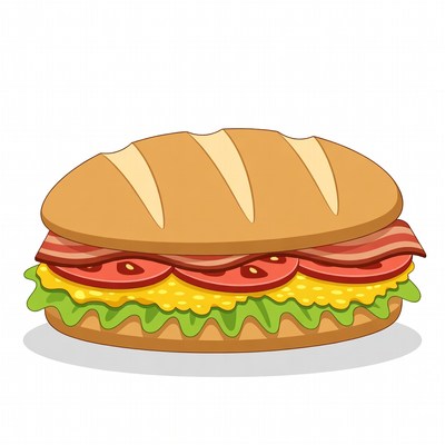 BLT Sandwich Illustration