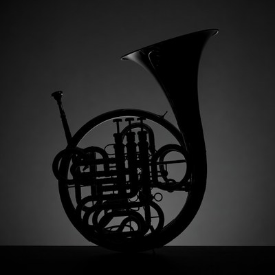 Silhouette of French Horn