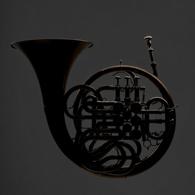 Brass French Horn Instrument