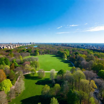 Aerial View Central Park Manhattan