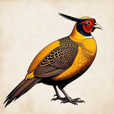 Golden Pheasant Illustration