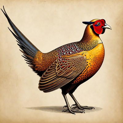 Golden Pheasant Illustration