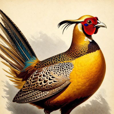 Golden Pheasant Illustration