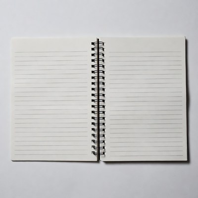 Open Spiral Notebook Blank Pages