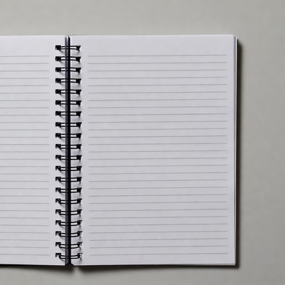 Open Spiral Notebook Blank Pages