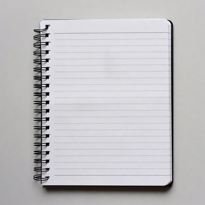 Open Blank Spiral Notebook