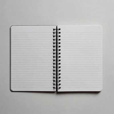 Open Spiral Notebook Blank Pages