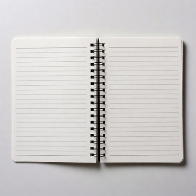 Open Spiral Notebook Blank Pages