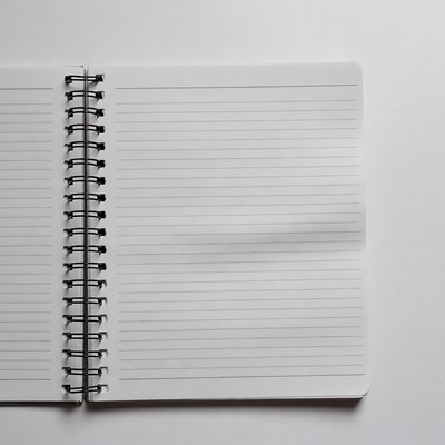 Open Spiral Notebook Blank Pages