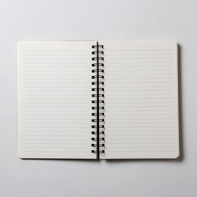 Open Spiral Notebook Blank Pages
