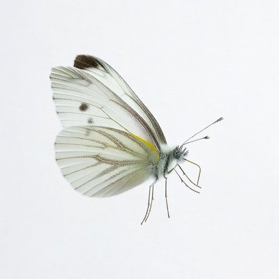White butterfly with black spots