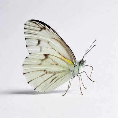 White Butterfly with Yellow Spots