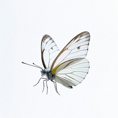 White butterfly with yellow spots