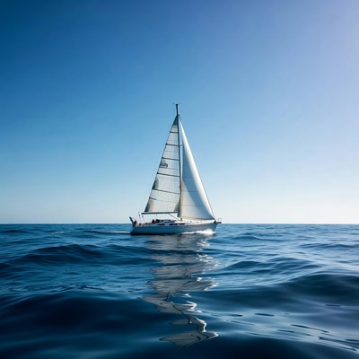White sailboat sailing on ocean