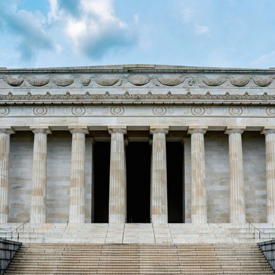 Lincoln Memorial with Columns and Steps