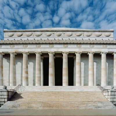 Lincoln Memorial with Columns and Steps