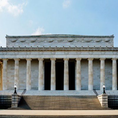 Lincoln Memorial with Columns and Steps
