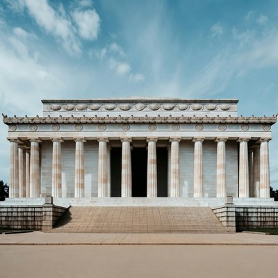 Lincoln Memorial under blue sky