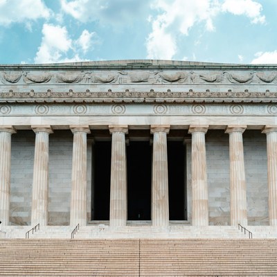 Lincoln Memorial with Columns and Steps