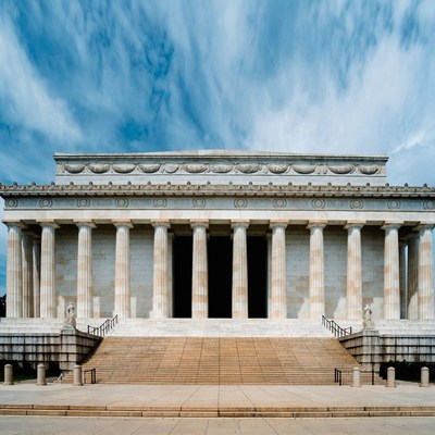 Lincoln Memorial with Columns and Steps