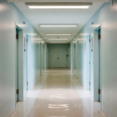 Empty Hospital Corridor