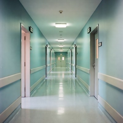 Empty Hospital Corridor