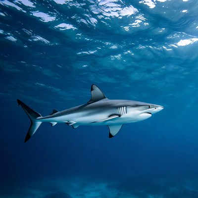 Blacktip shark swimming underwater