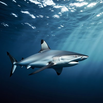 Blacktip shark swimming underwater