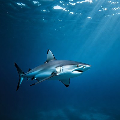 Blacktip shark swimming underwater