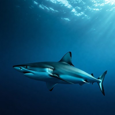 Blacktip shark swimming underwater