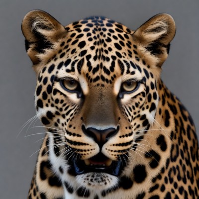 Close-up leopard portrait