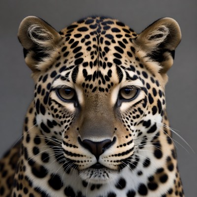 Close-up leopard portrait