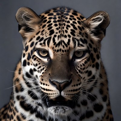 Close-up leopard face