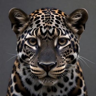 Close-up Jaguar Face Portrait