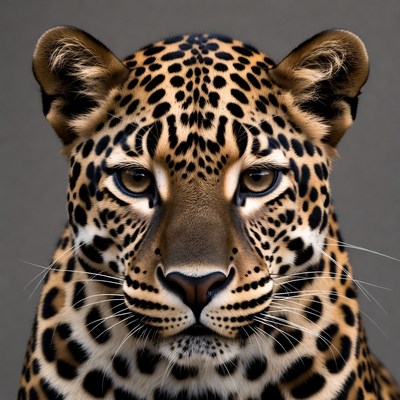 Close-up leopard face