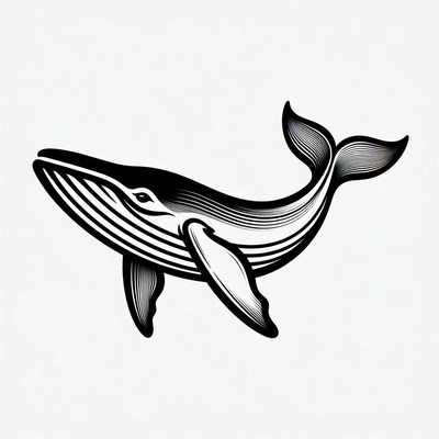 Humpback Whale Line Art