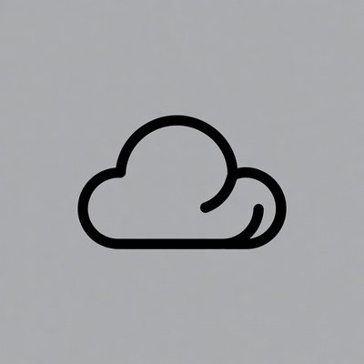Black Cloud Icon Outline