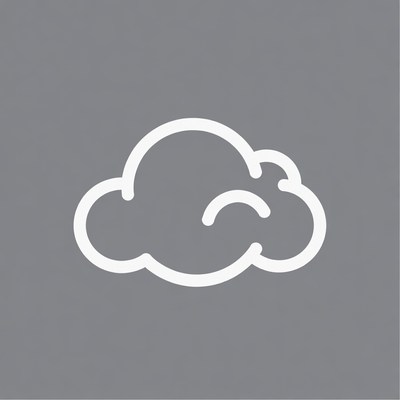 White cloud icon on gray background